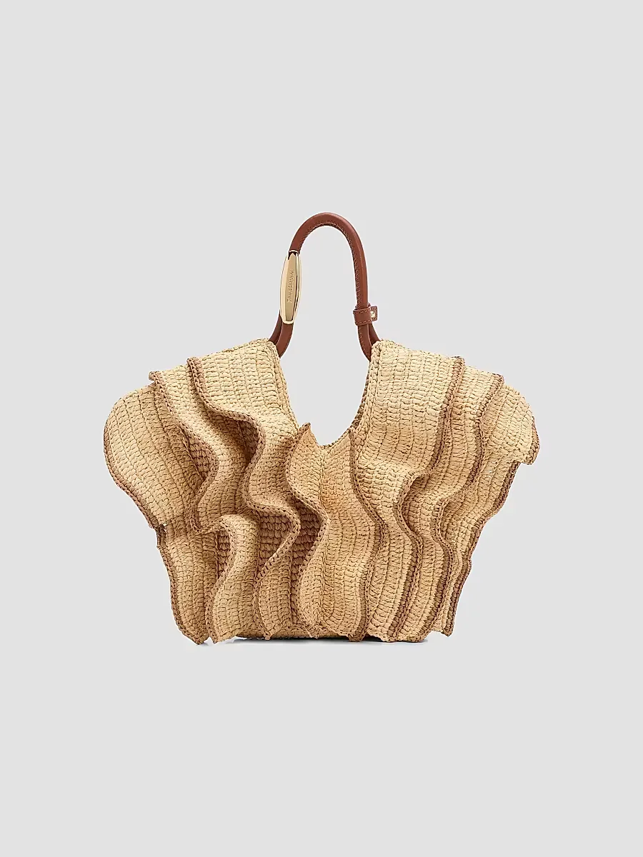 Goldentime Small Ruffle Tote Bag