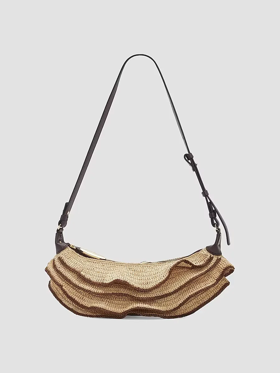 Goldentime Ruffle Shoulder Bag