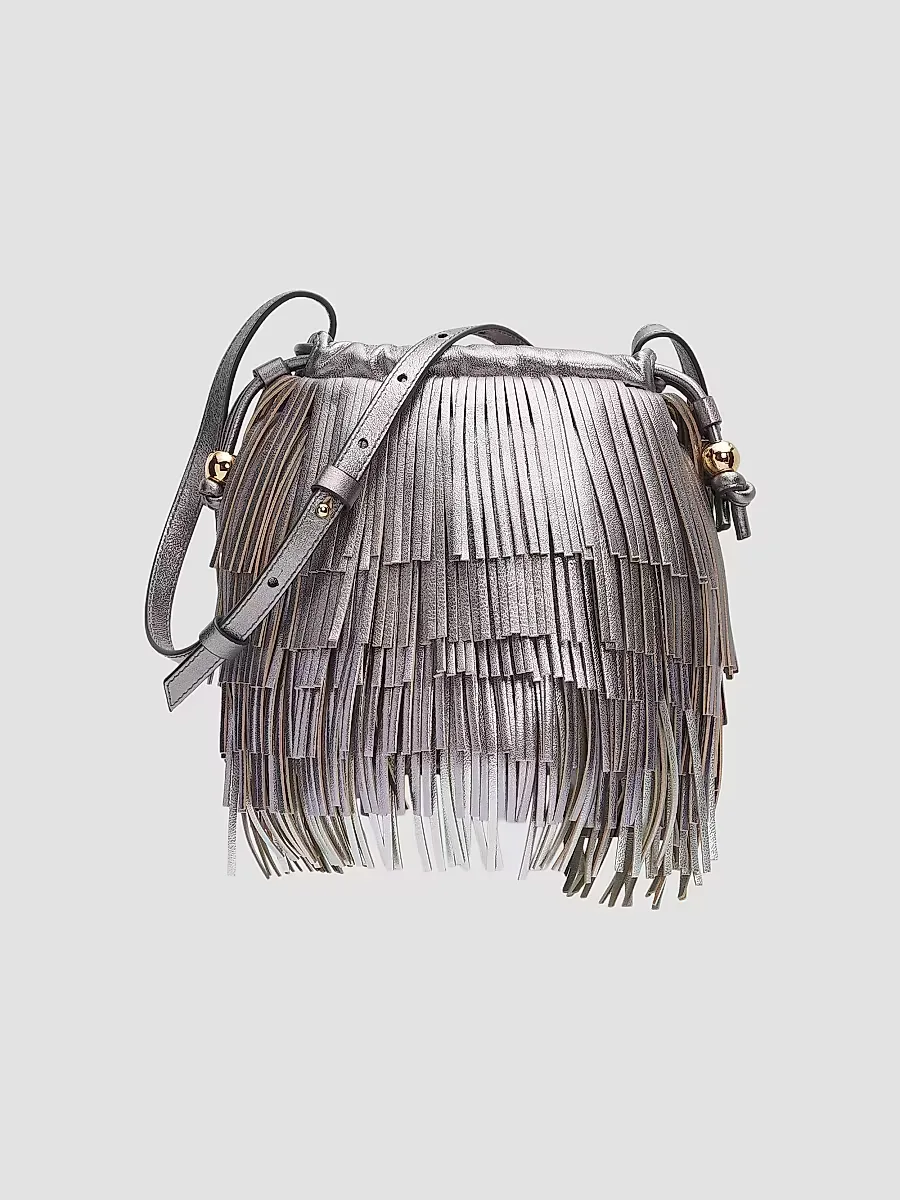 Leather Fringe Crossbody Bag