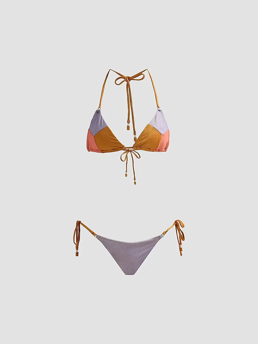 Indra Metallic Spliced Bikini
