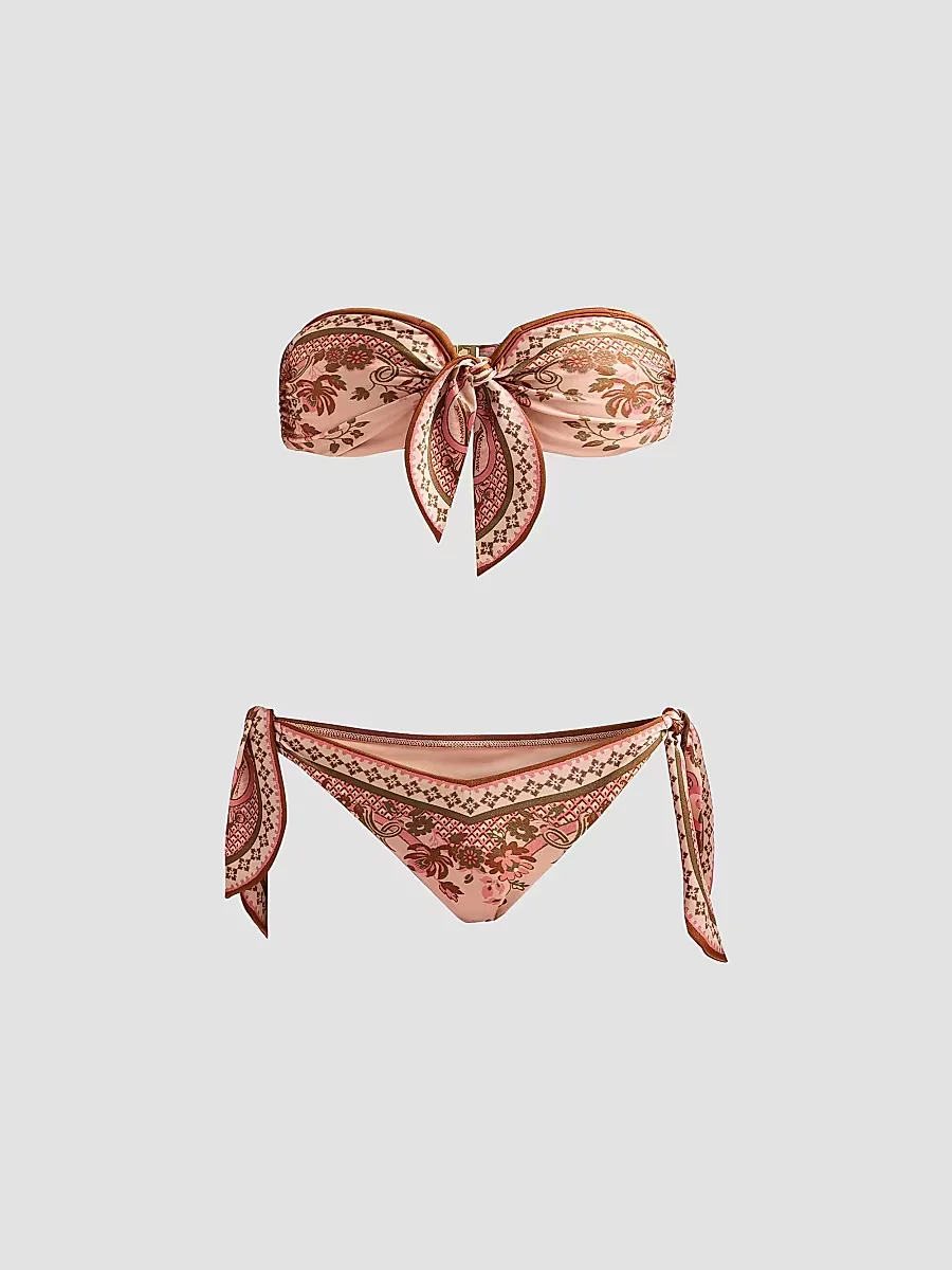 Aster Paisley Scarf Tie Bikini