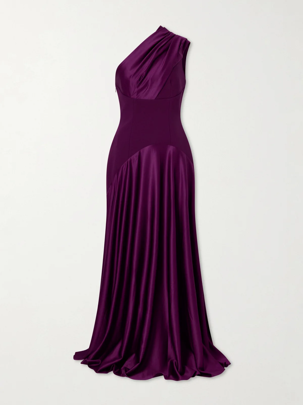 Gabriela Pleated Satin Gown