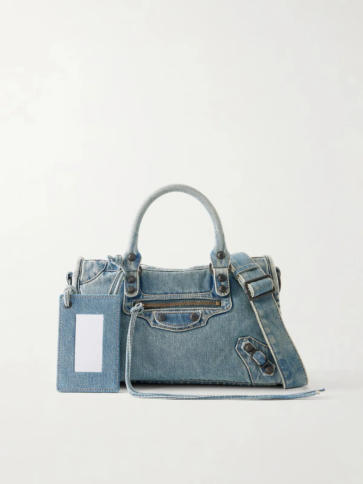 Le City Small Embellished Denim Shoulder Bag