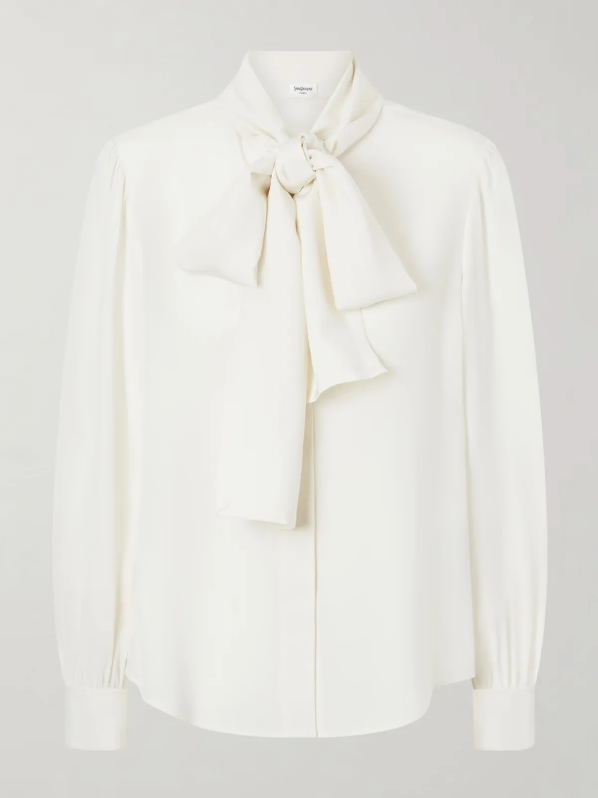 Tie-Detailed Silk Crepe De Chine Blouse