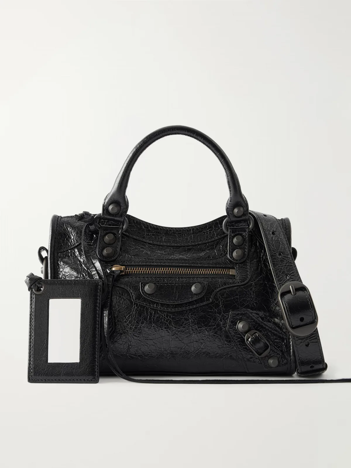 Le City Mini Crinkled-Leather Shoulder Bag