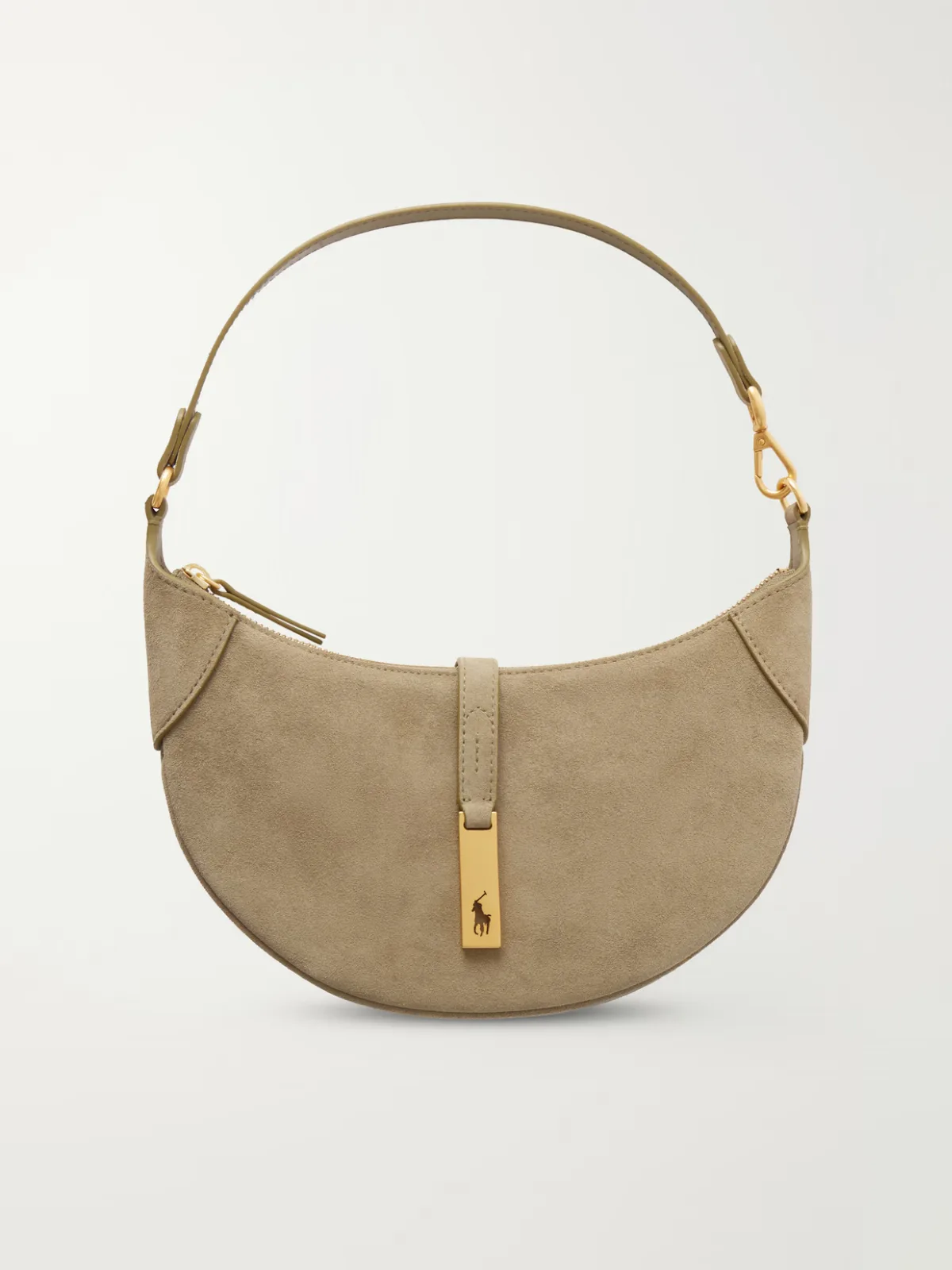 Leather-Trimmed Suede Mini Shoulder Bag