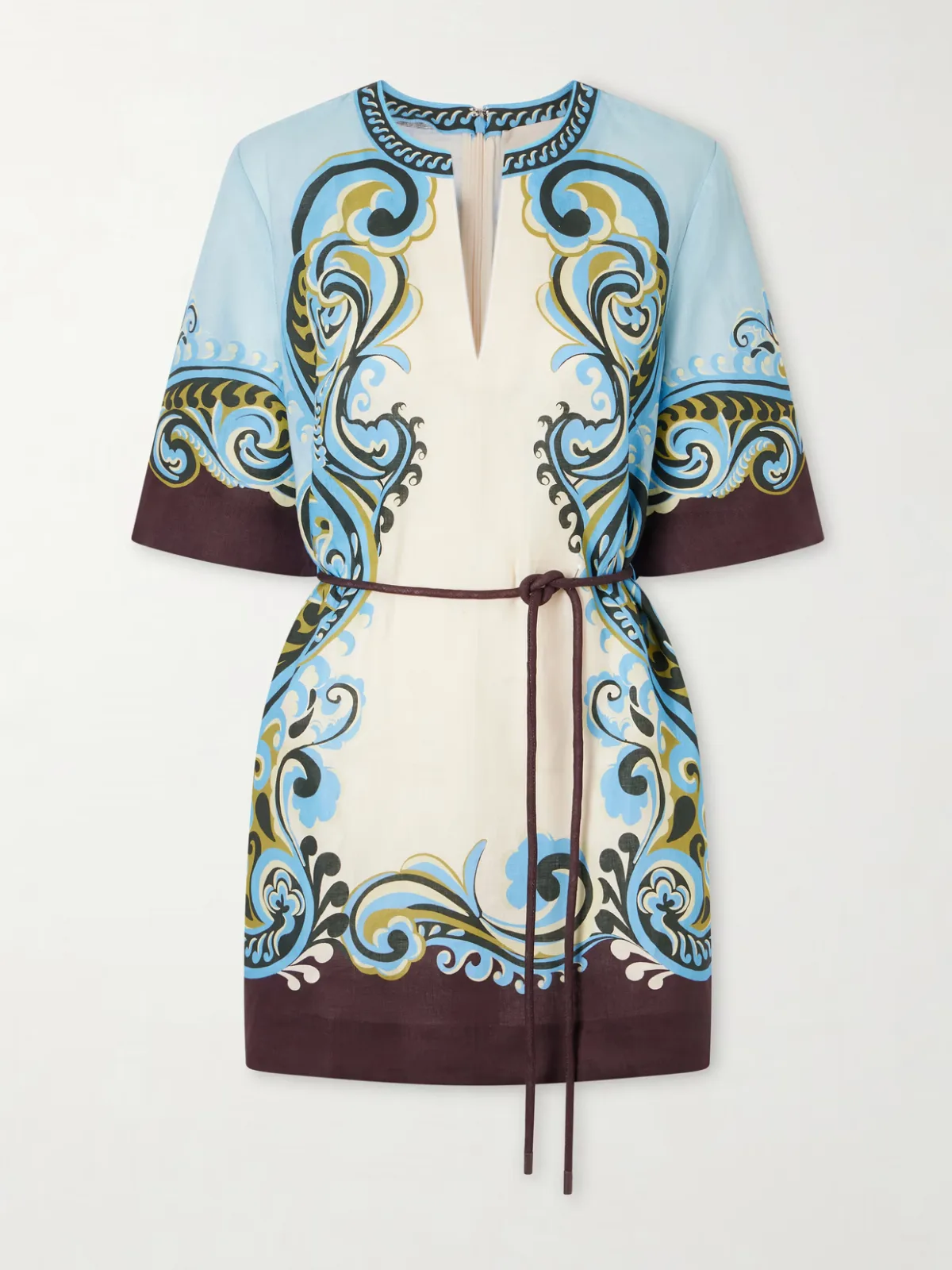 Natalia Printed Linen Mini Dress