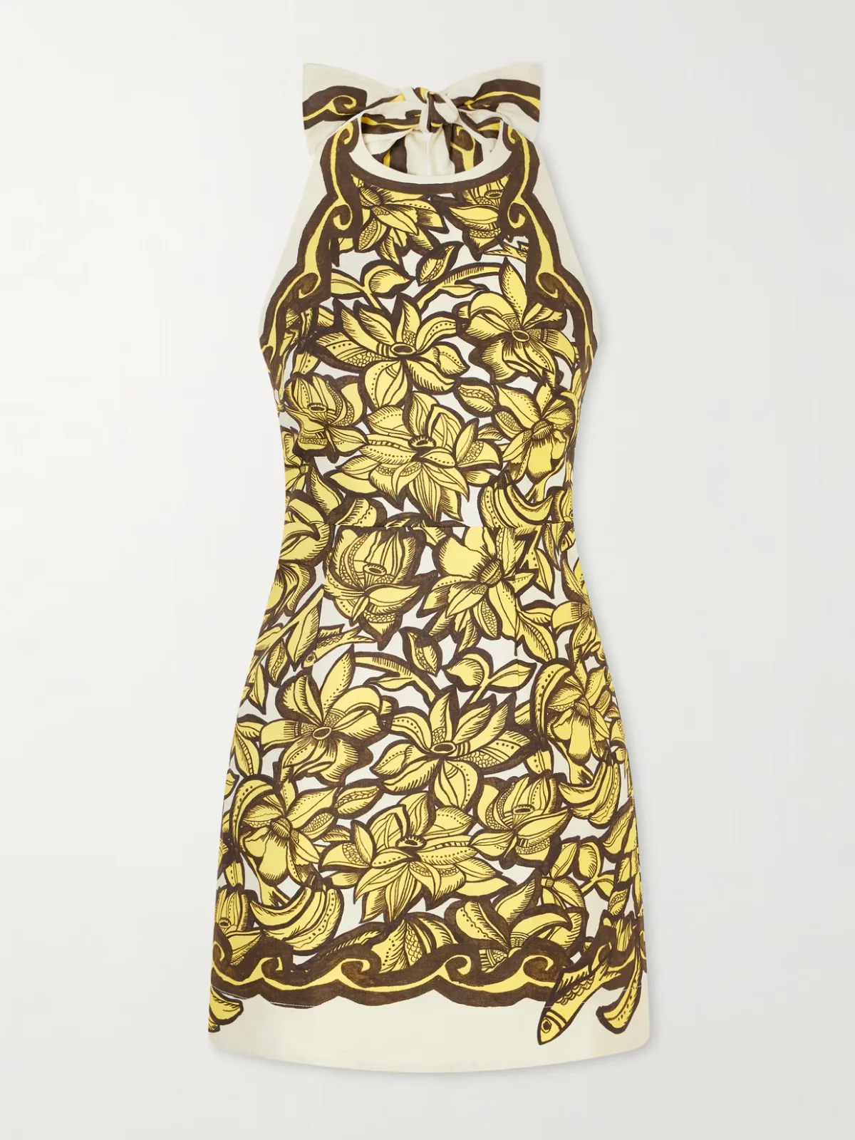 Mona Floral-Print Hemp Mini Dress