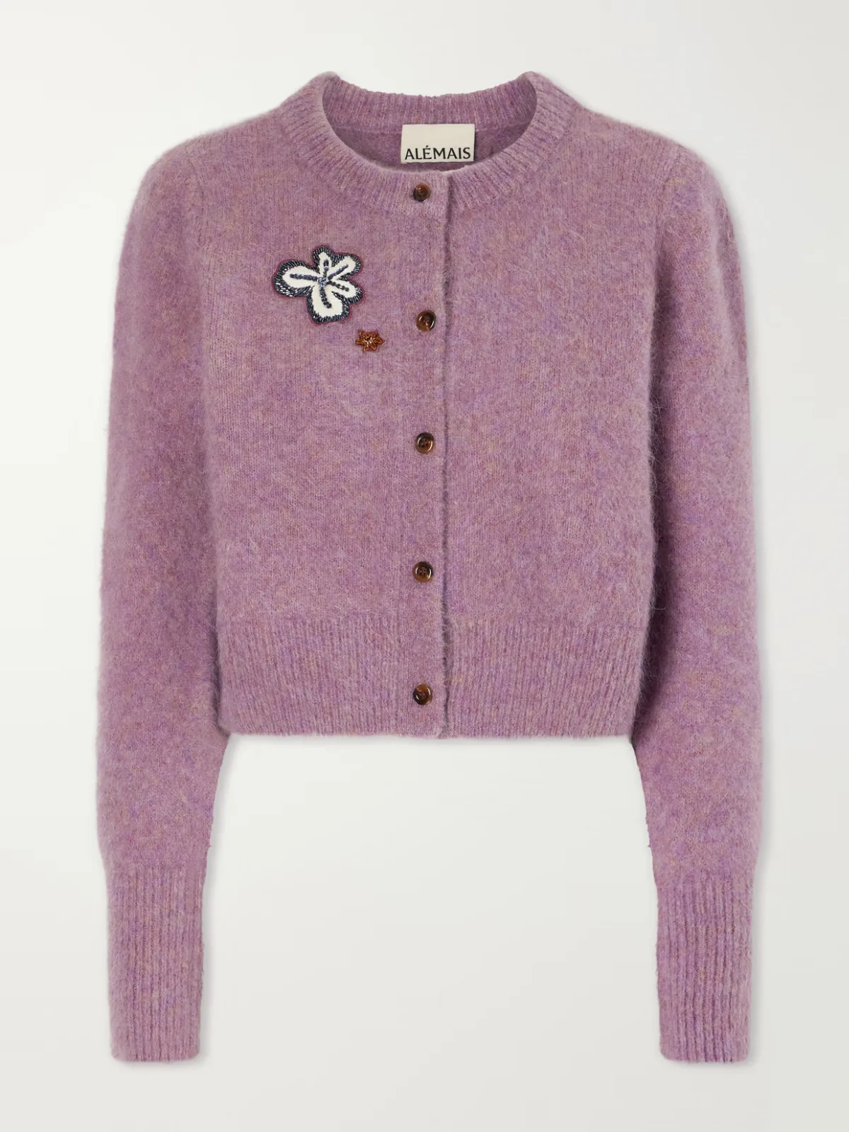 Reggie Sequin-Embellished Mohair, Alpaca and Wool-Blend Cardigan