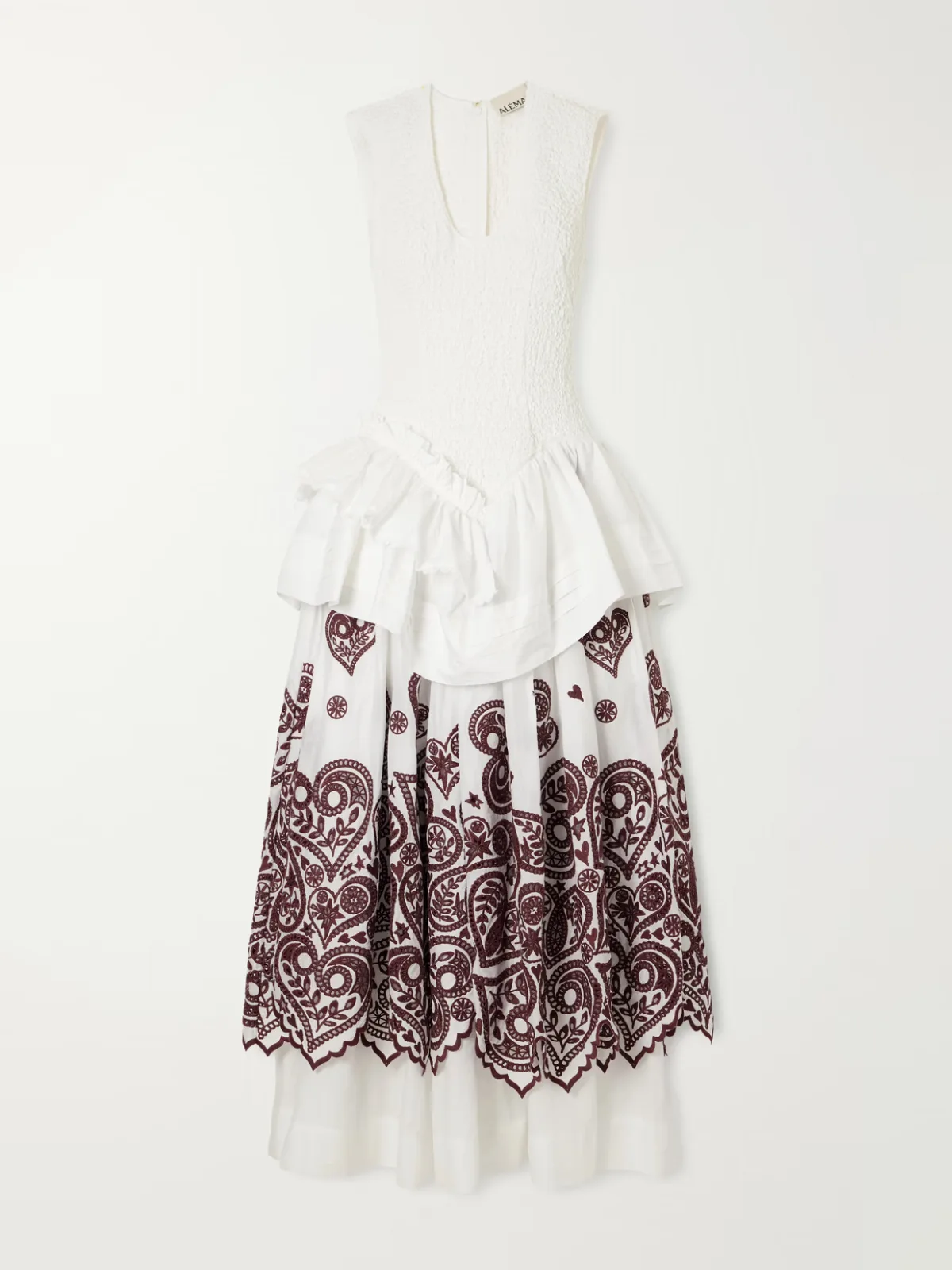 Bobby Embroidered Cotton Midi Dress