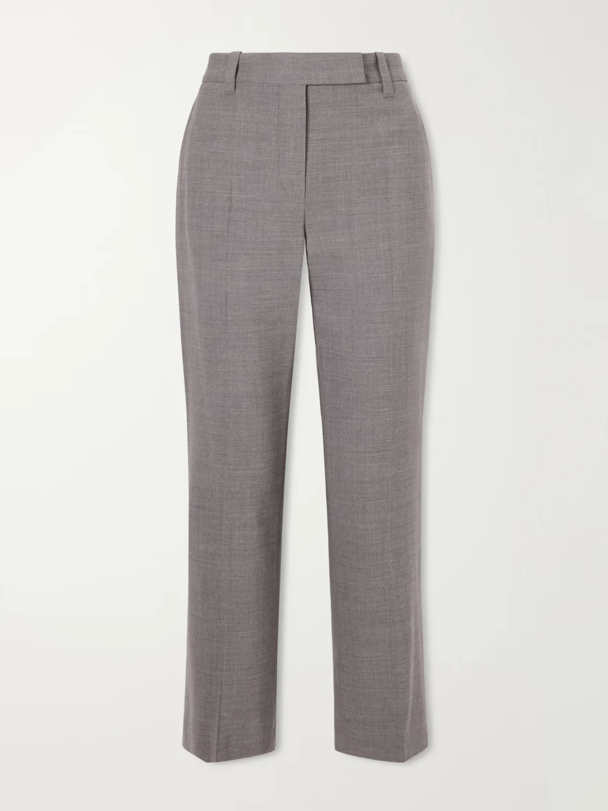 Tapered Wool-Blend Straight-Leg Pants