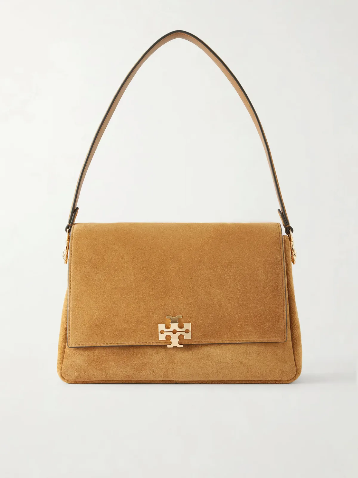 Charlie Logo-Embellished Suede Shoulder Bag