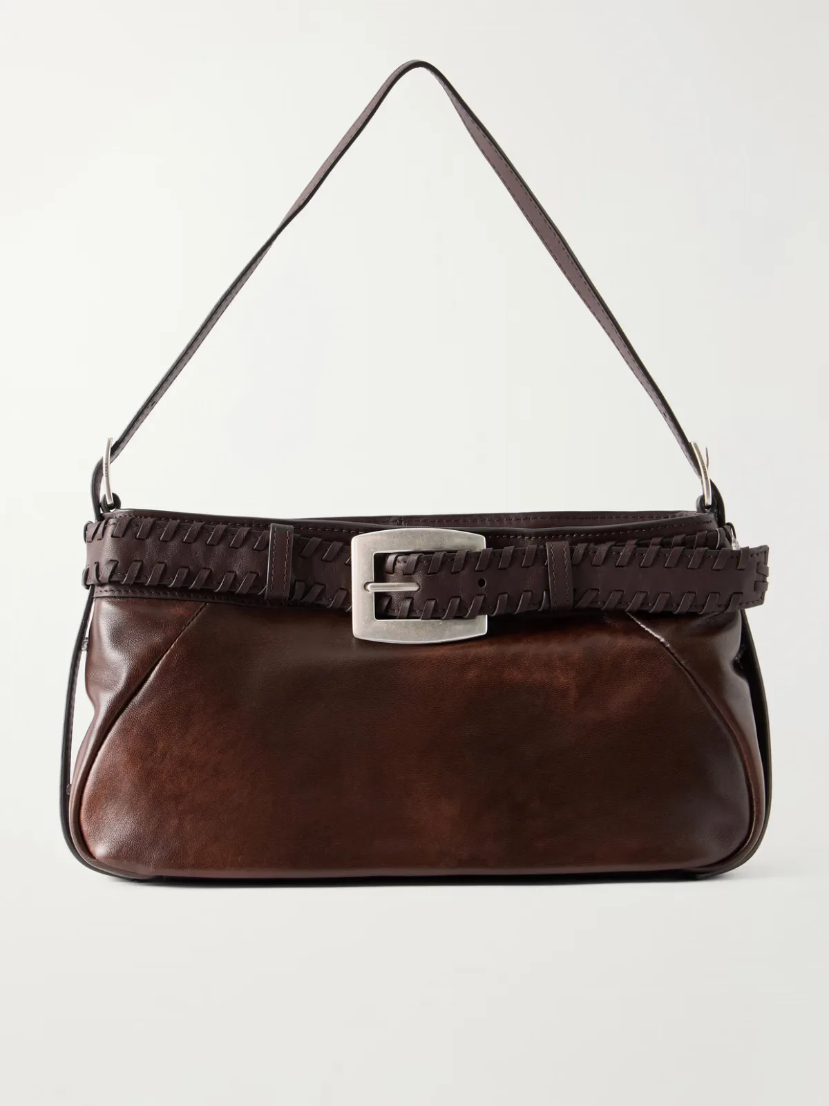 Brooklyn Belted Leather Shoulder Bag