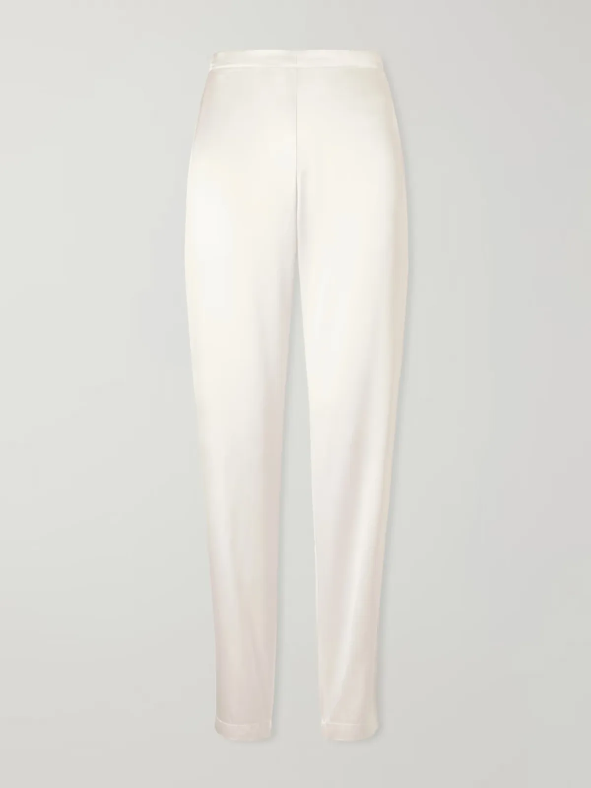Rebecca Silk-Satin Straight-Leg Pants