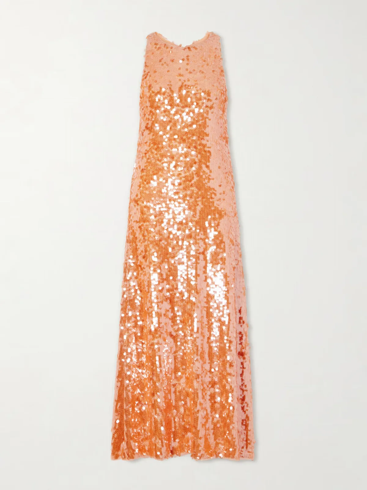Sequin-Embellished Mesh Midi Dress