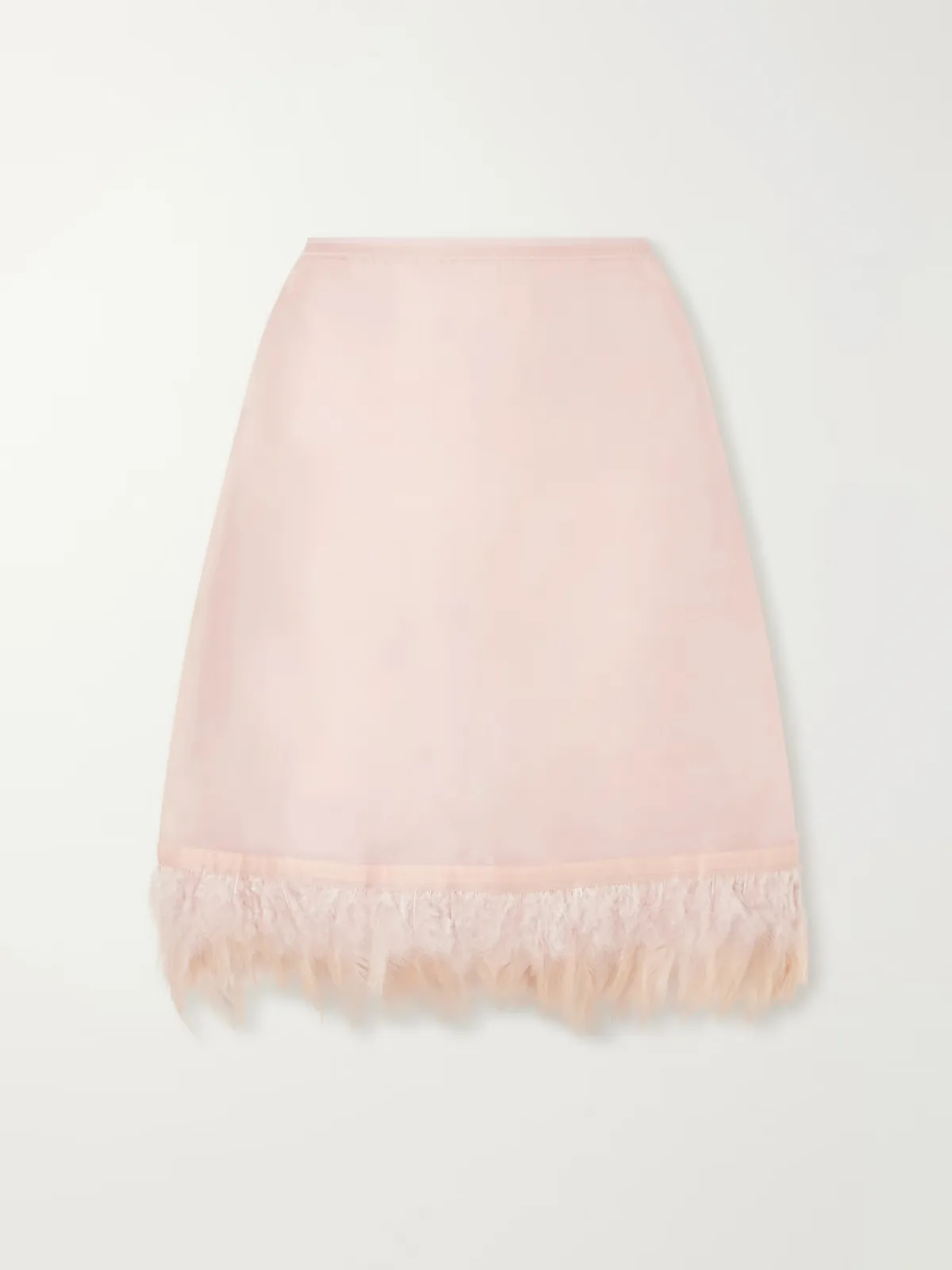 Lark Frayed Silk Midi Skirt