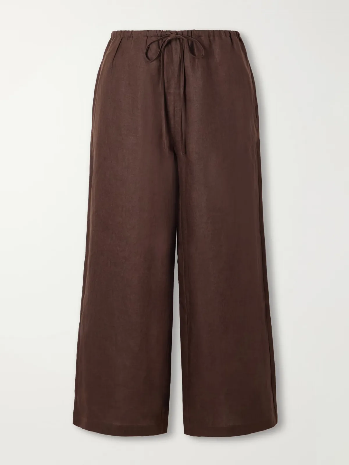 Mateo Linen Mid-Rise Wide-Leg Pants