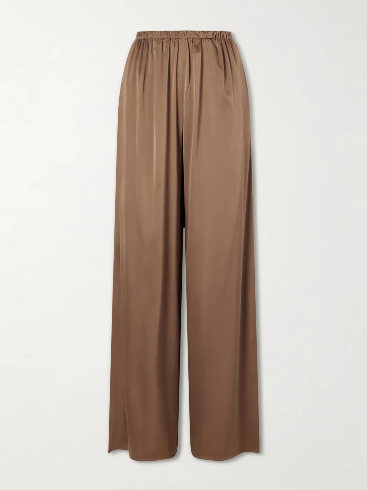 Silk-Blend Wide-Leg Pants