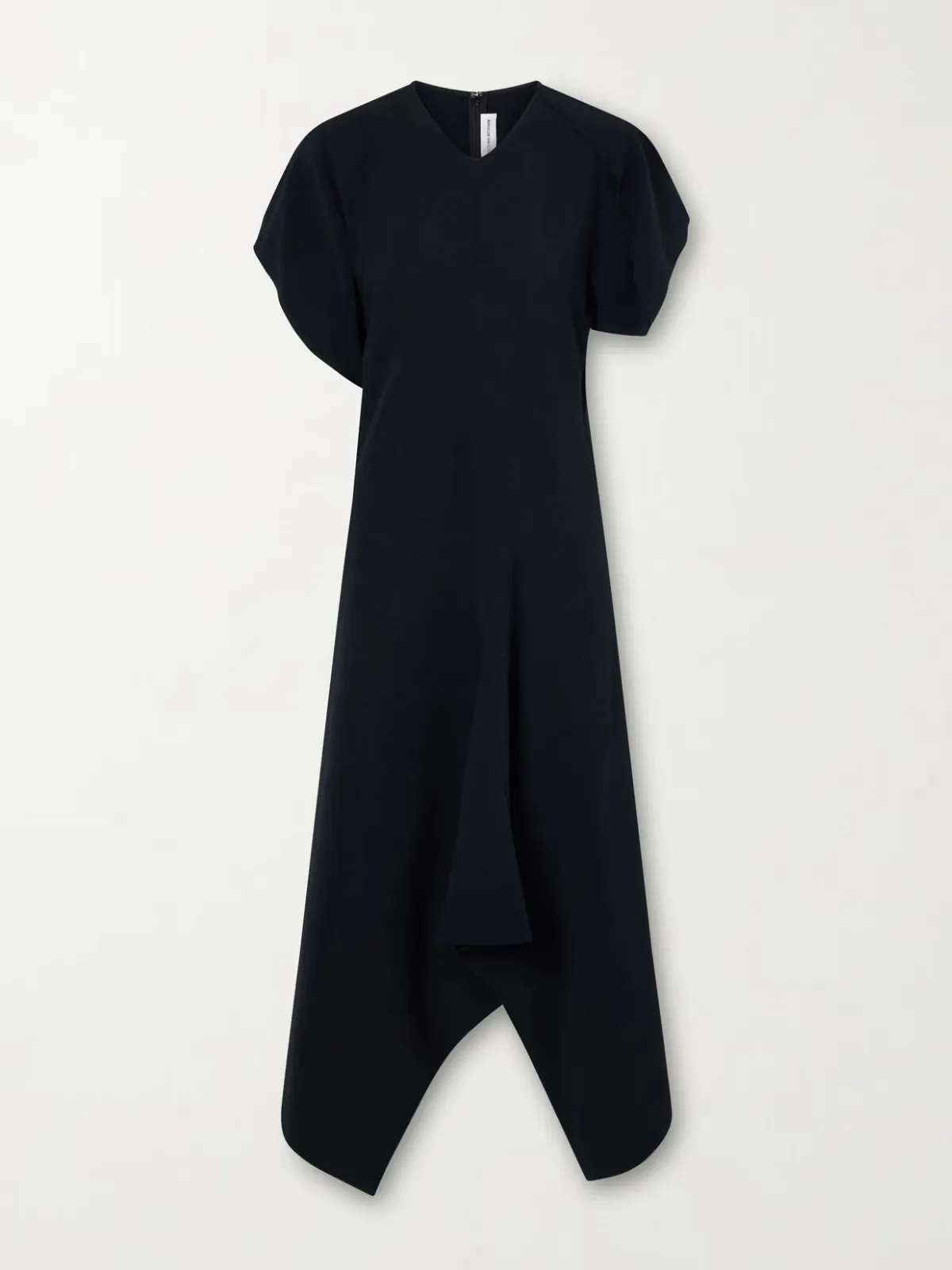 Draped Jersey Midi Dress