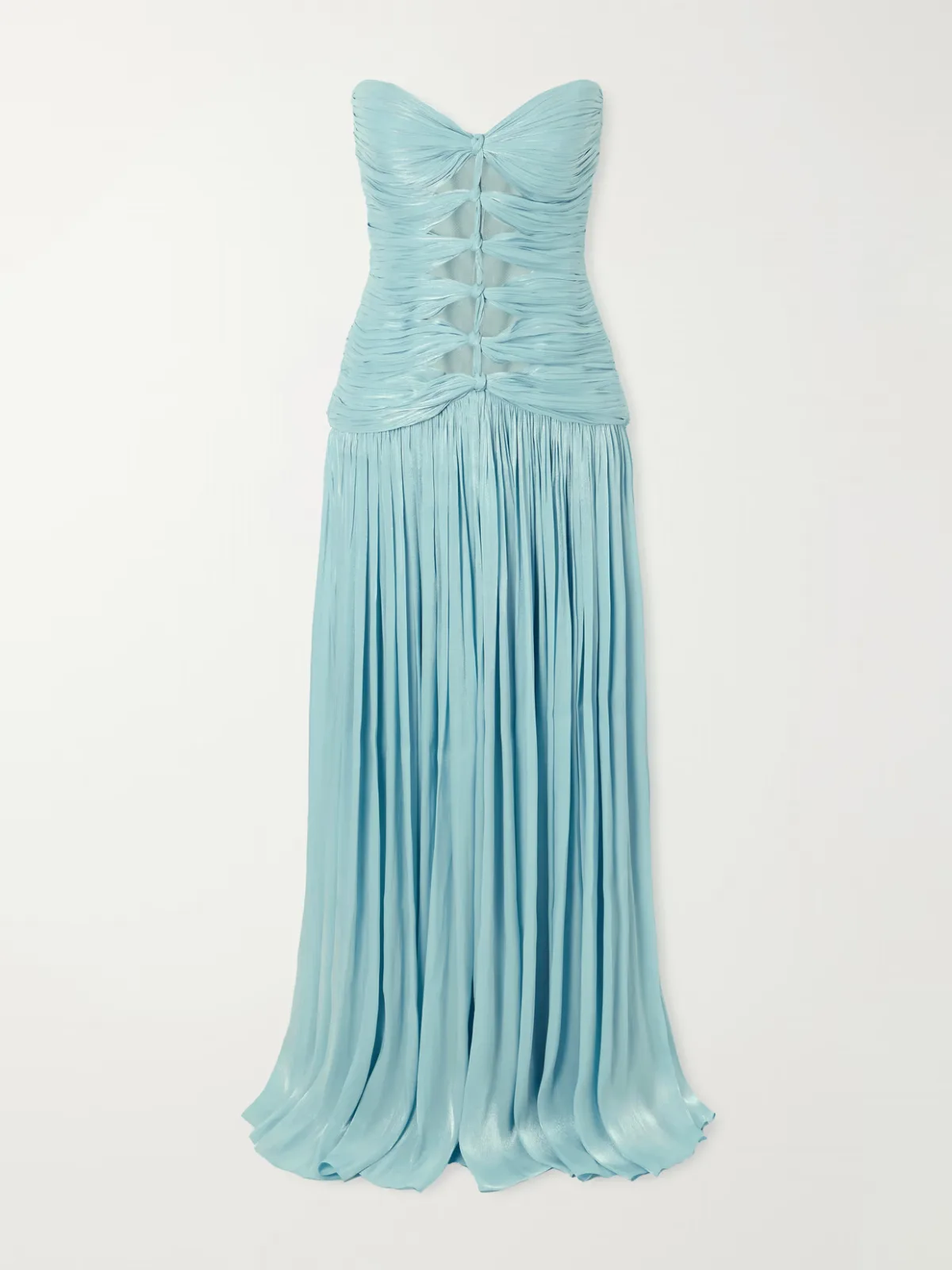 Minari Strapless Lurex-Georgette Gown