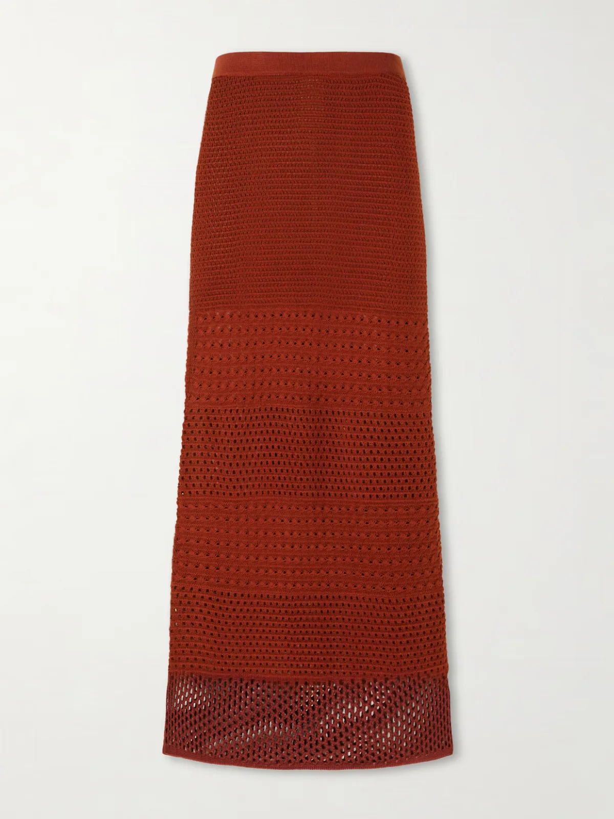 Amada Crocheted Cotton Maxi Skirt