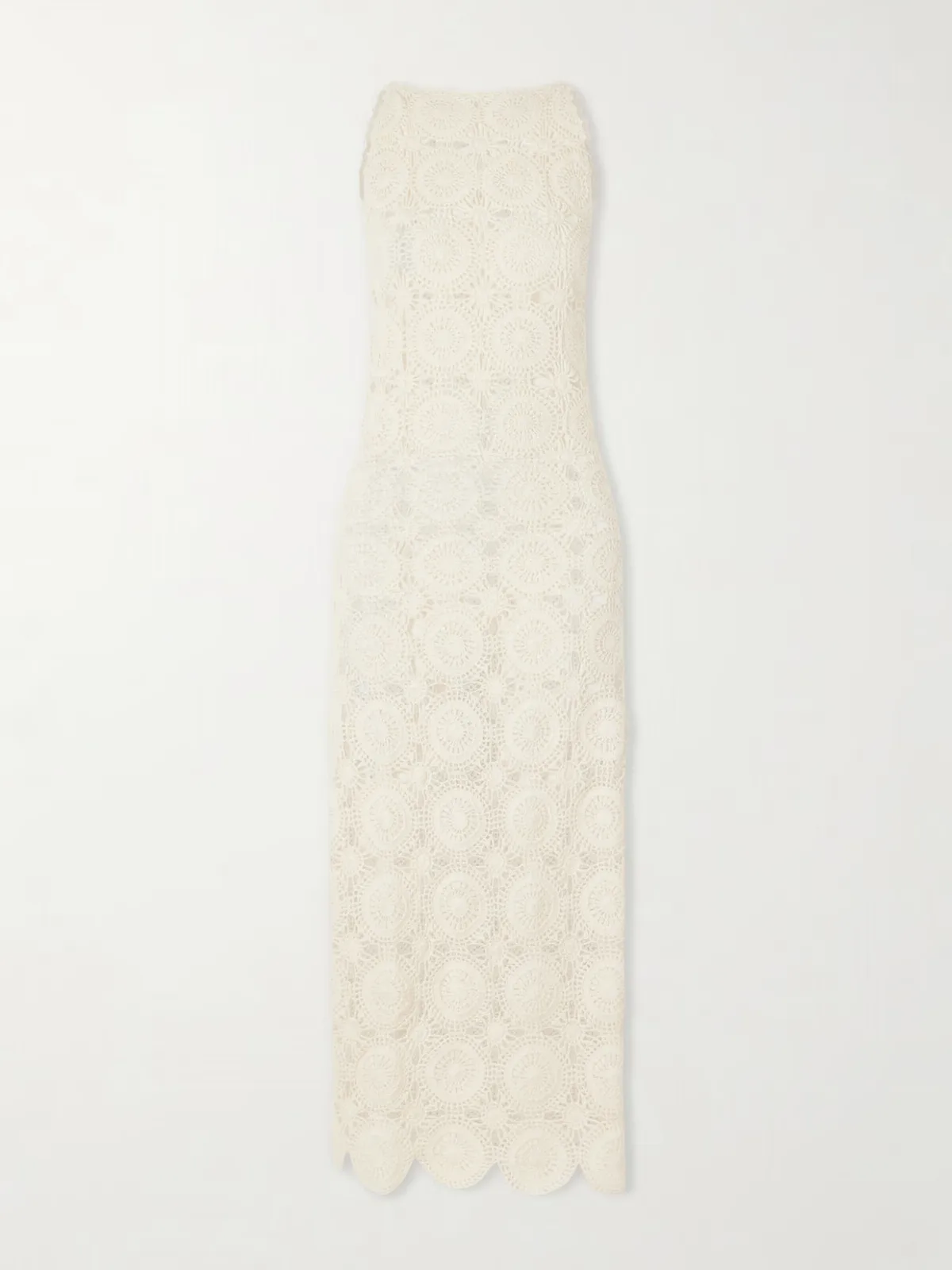 Siula Crocheted Cotton Halterneck Maxi Dress