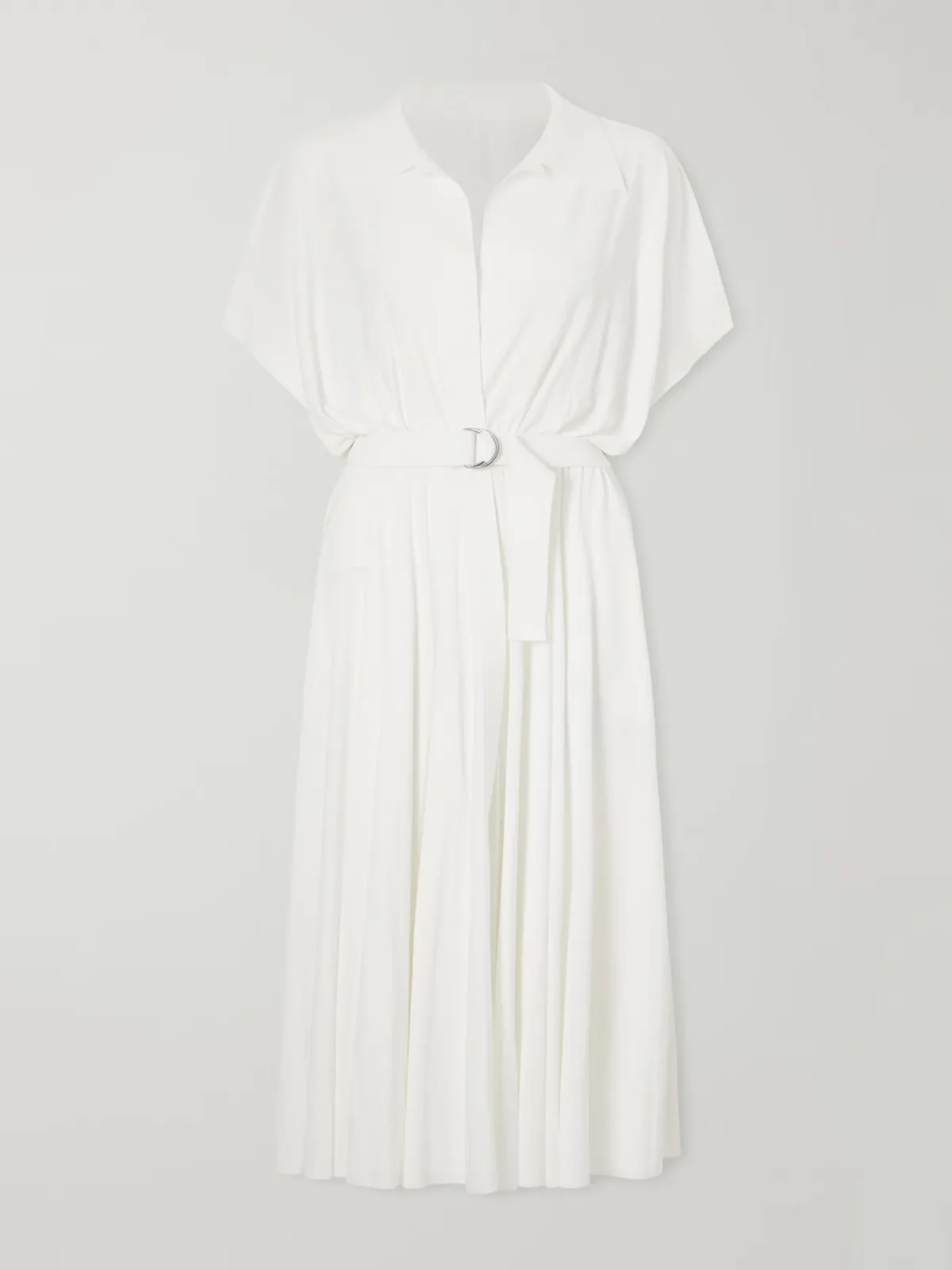 Belted Jersey Midi Dress