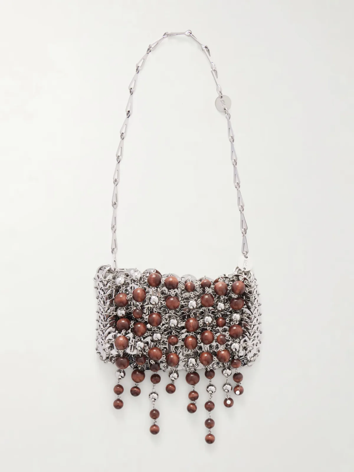 1969 Nano Fringed Beaded Chainmail Shoulder Bag