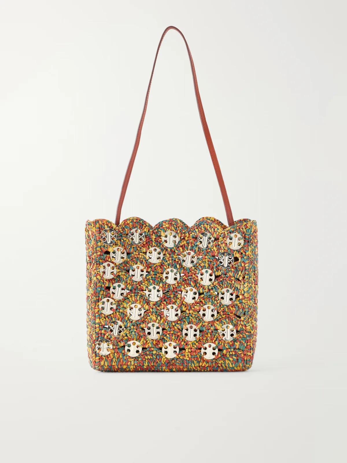 1969 Embellished Raffia Shoulder Bag