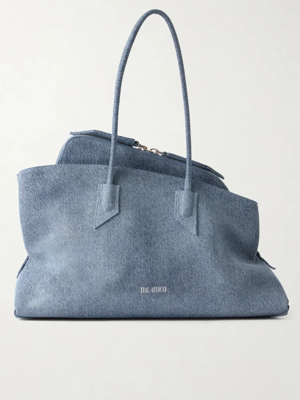La Passegiata Medium Asymmetric Denim Shoulder Bag