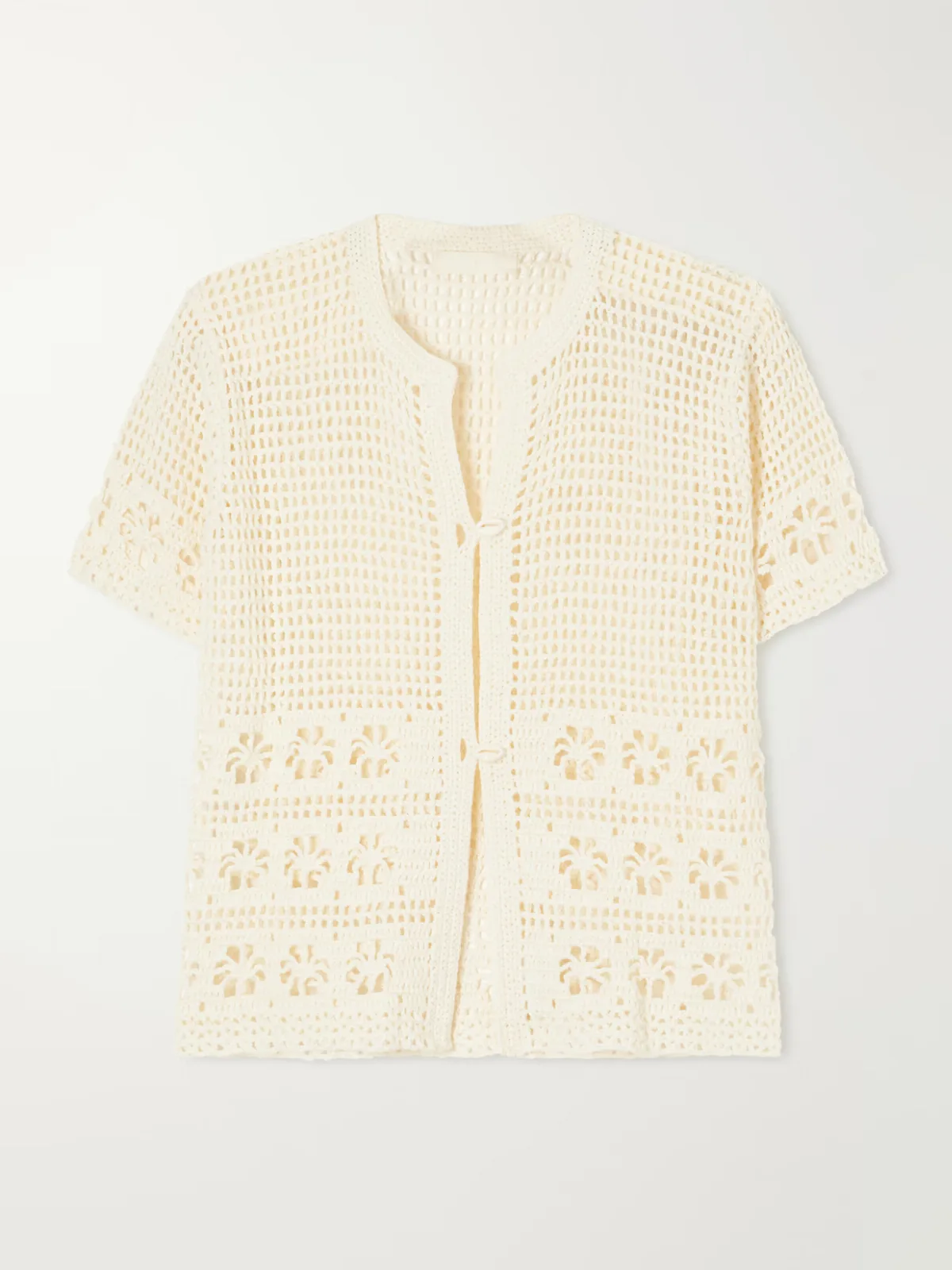 Poolside Crocheted Organic-Cotton Blouse