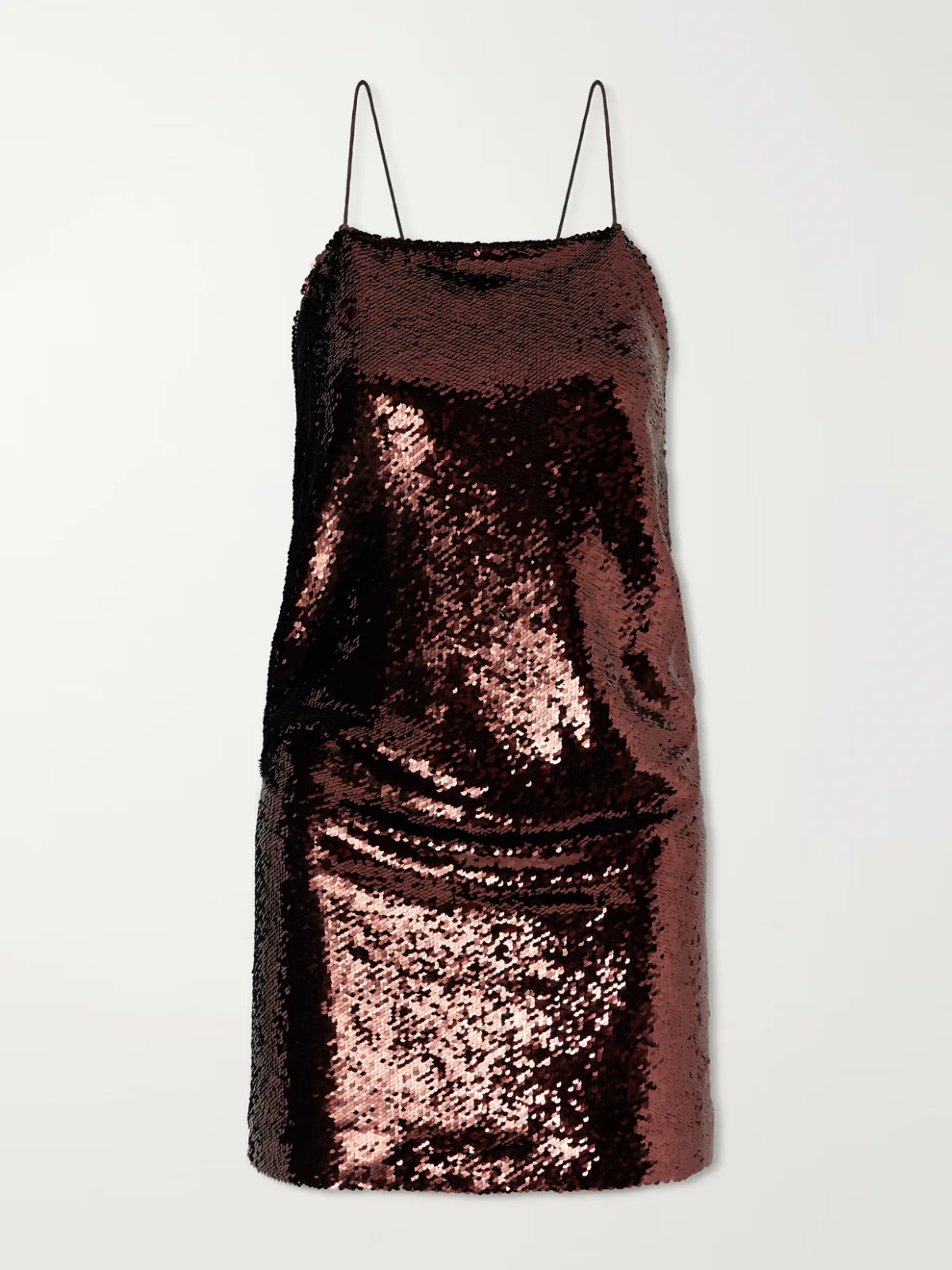 Sequined Mesh Mini Dress