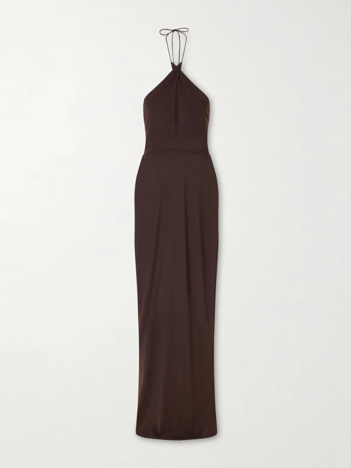 Mesh Halterneck Midi Dress