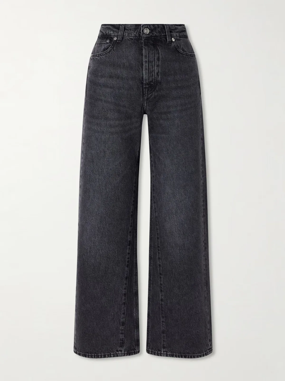 Treble Cut High-Rise Wide-Leg Jeans