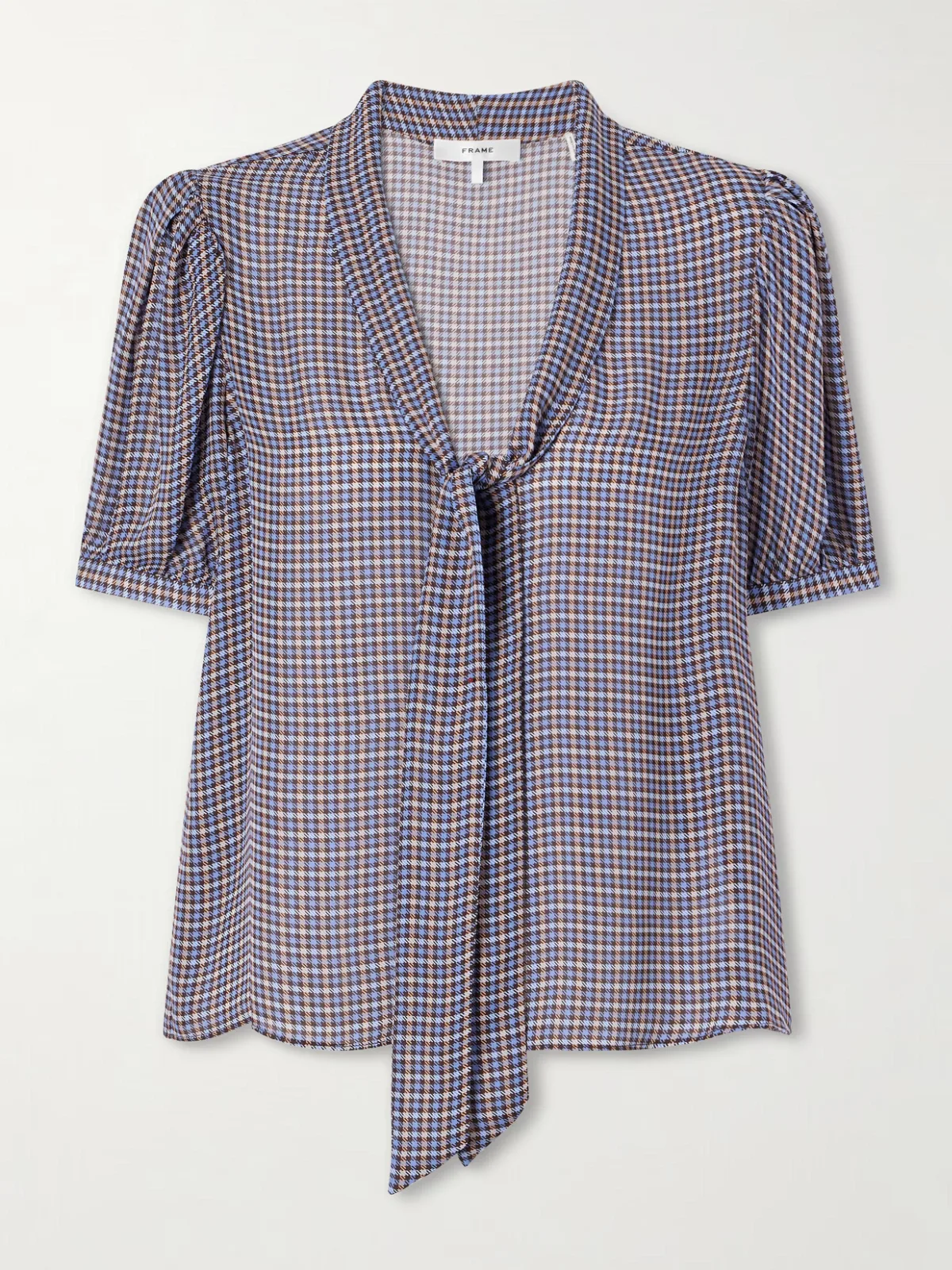 The Sonnet Checked Silk Blouse