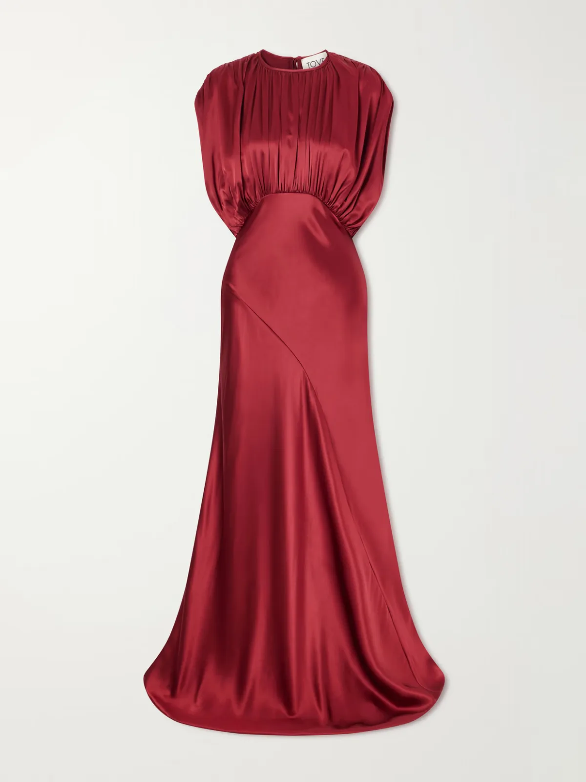 Coco Gathered Satin Maxi Dress