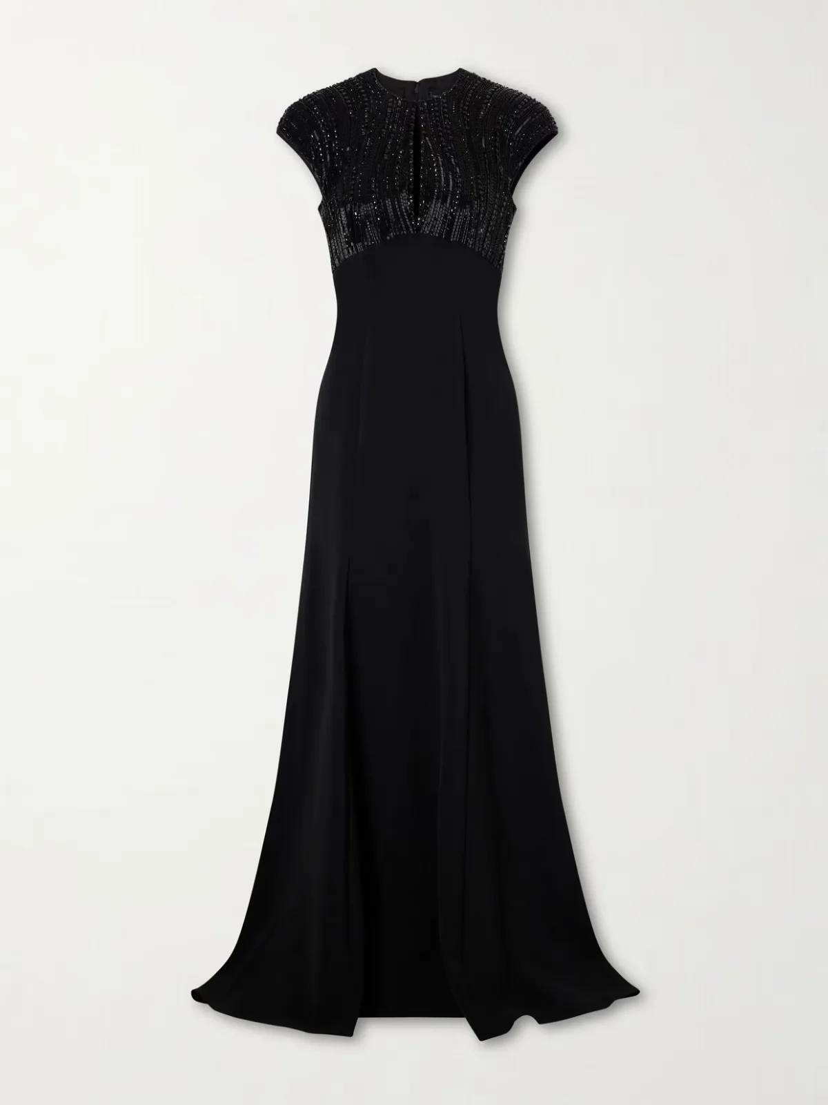 Moonveil Embellished Georgette-Crepe Gown