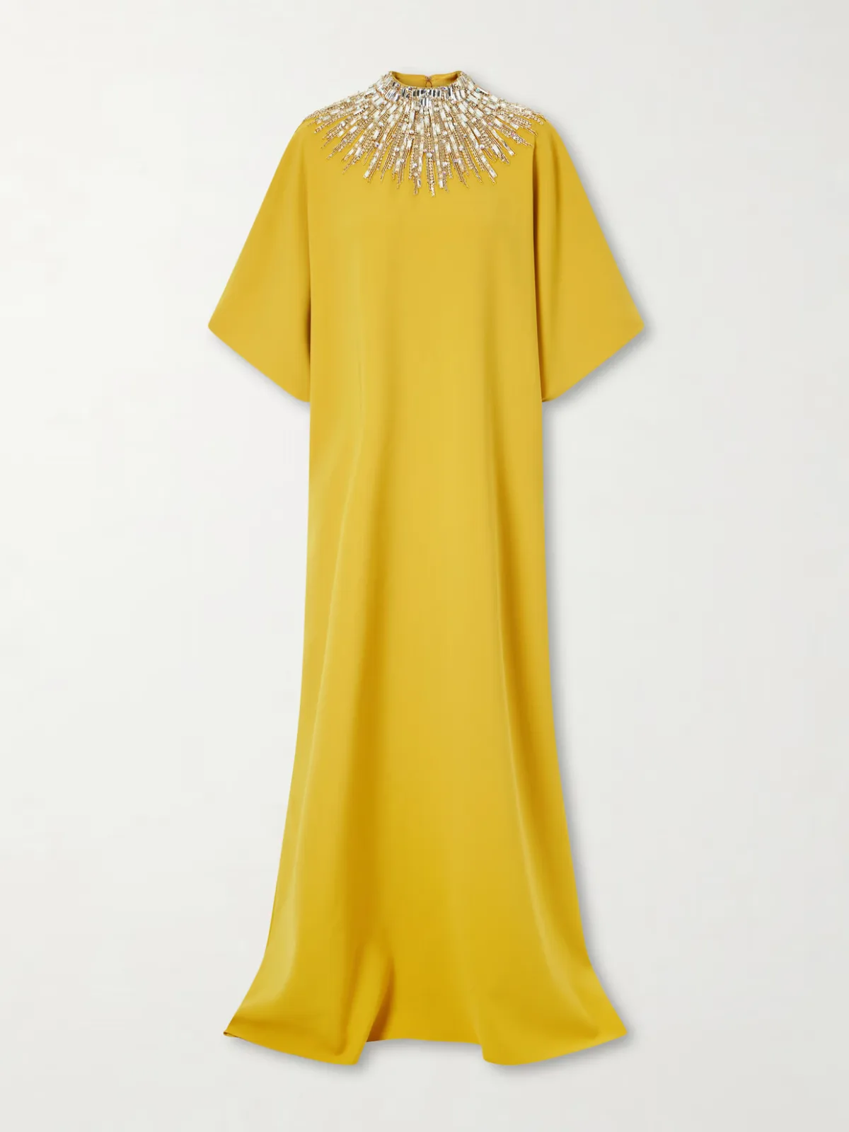 Dessert Blossom Crystal-Embellished Crepe Gown