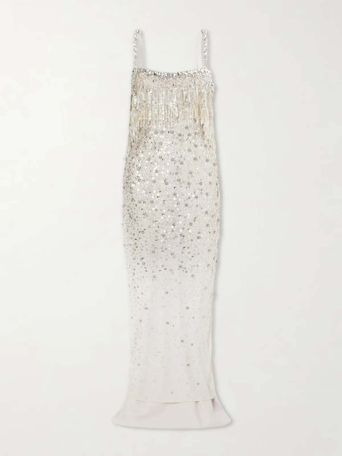 Iris Embellished Cape-Effect Georgette Gown