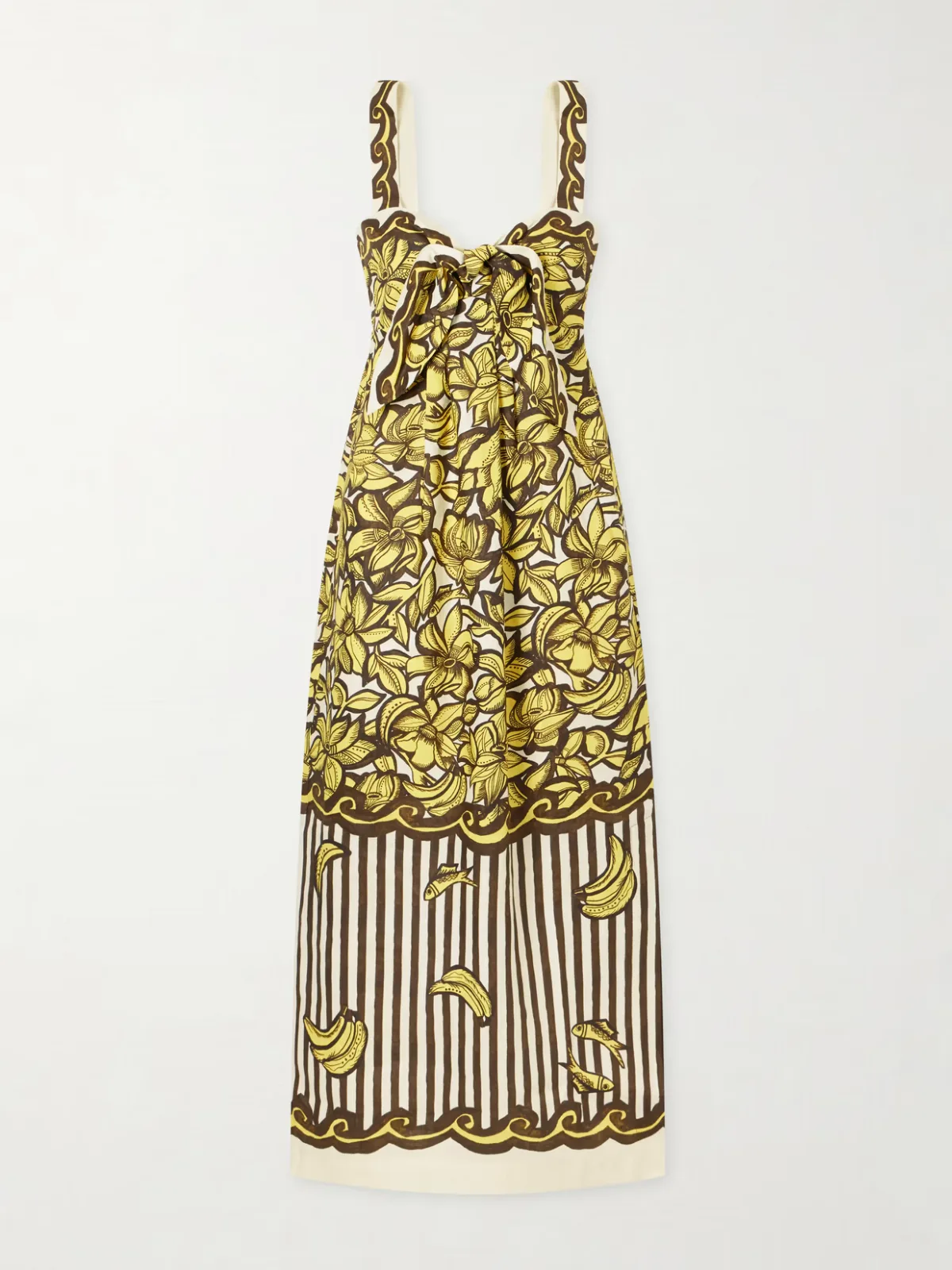Mona Printed Hemp Midi Dress
