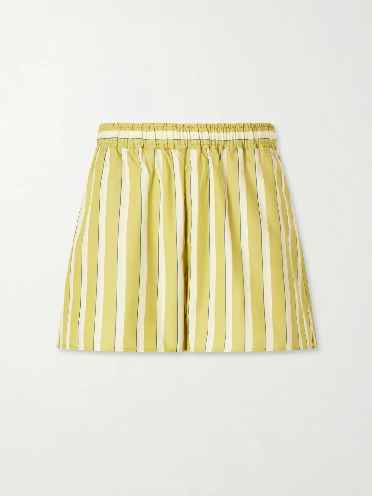 Shelby Striped Cotton-Poplin Shorts