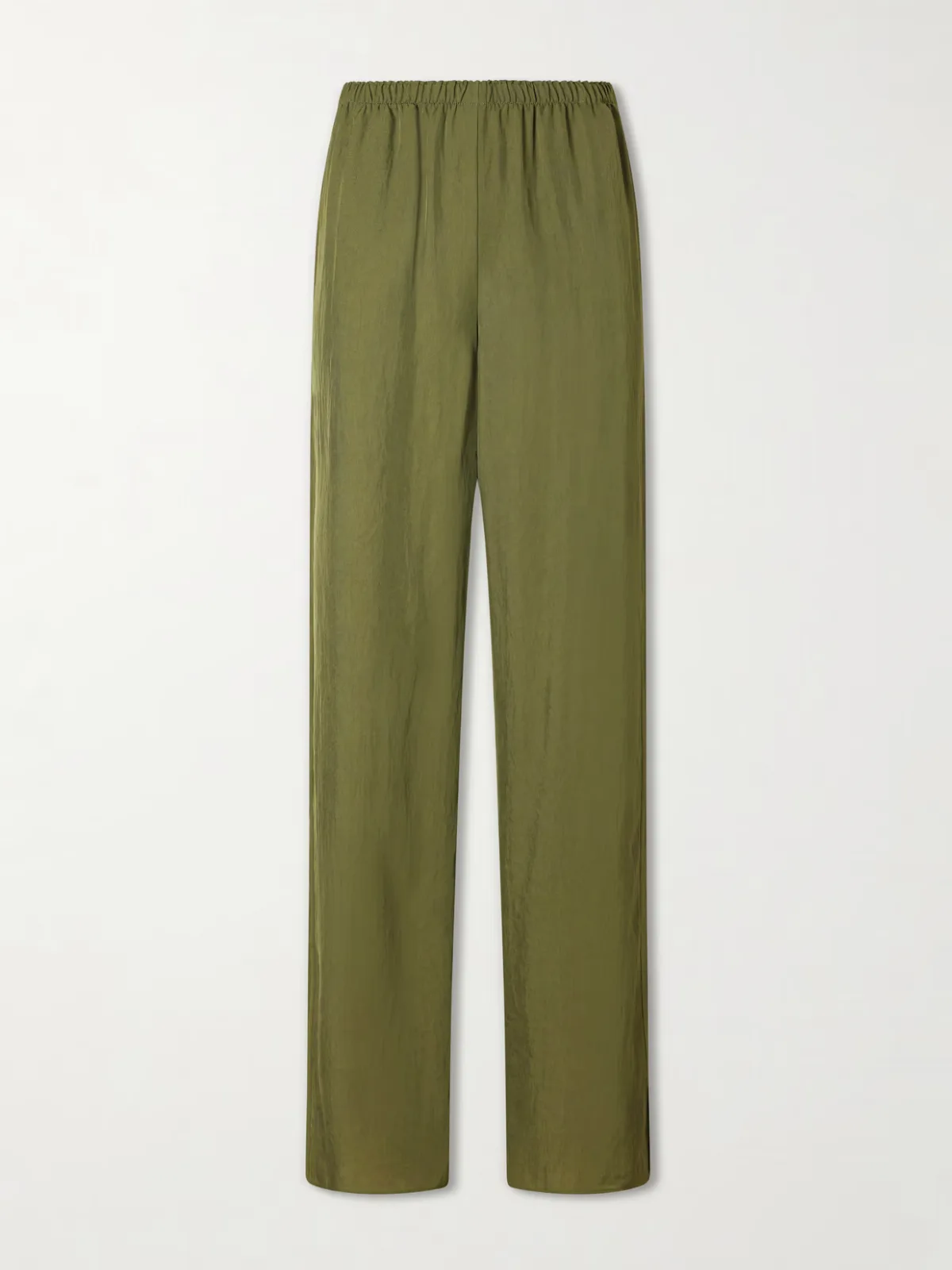 Crepon Wide-Leg Pants