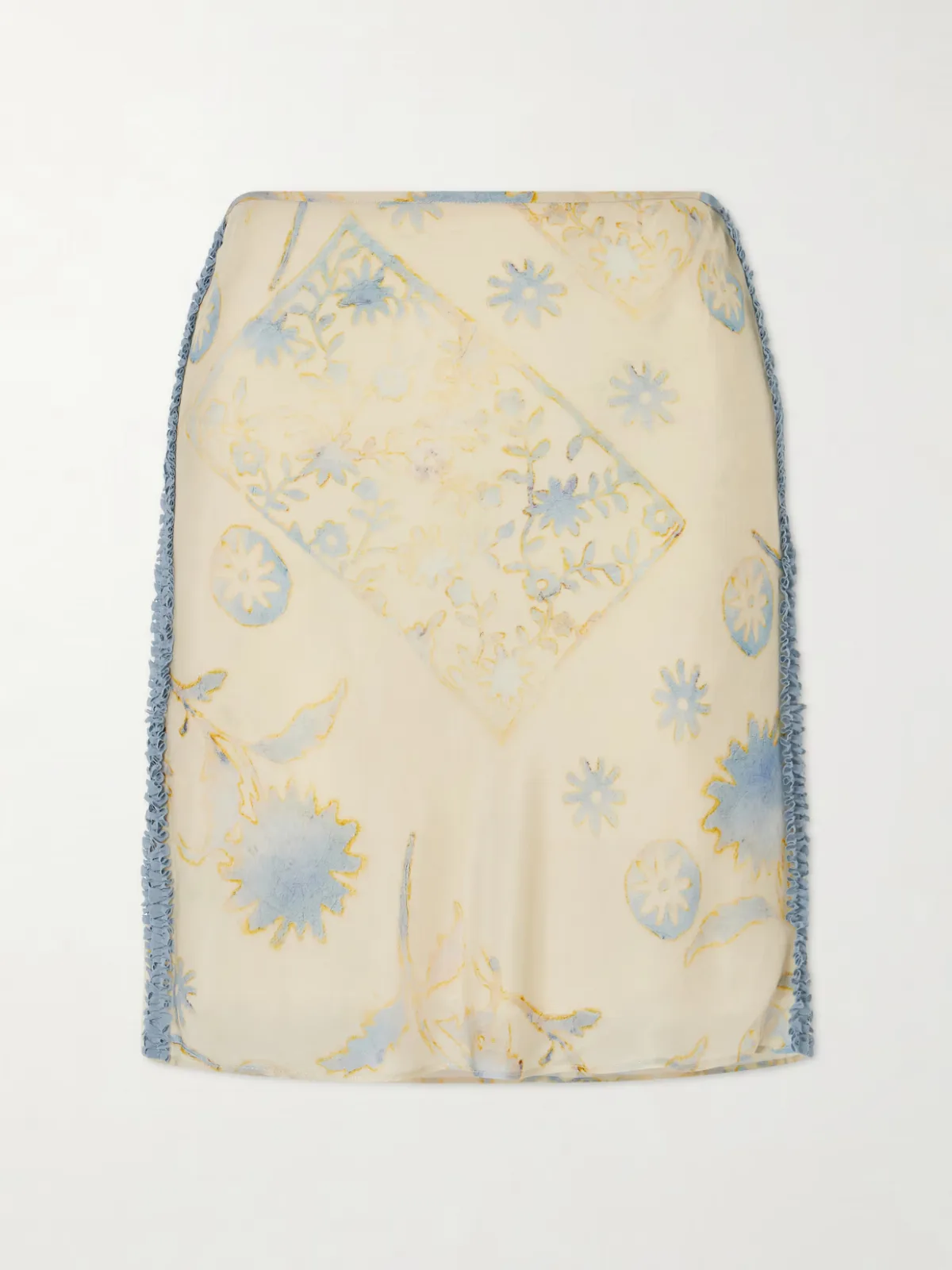 Cecile Ruffled Printed Chiffon Midi Skirt