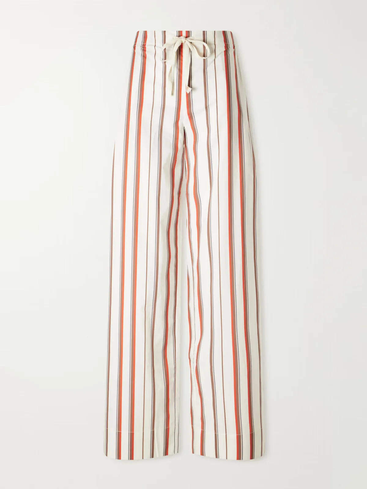 Alva Striped Cotton Wide-Leg Pants