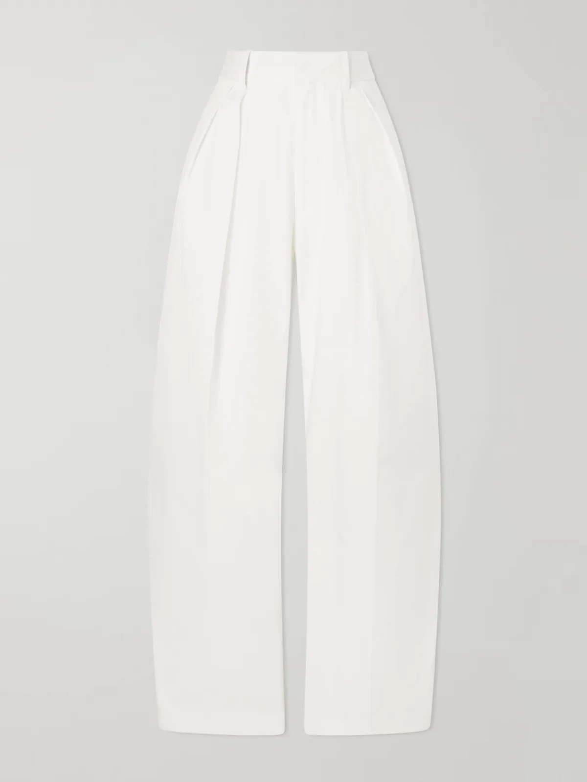Joel Pleated Cotton-Poplin Wide-Leg Pants