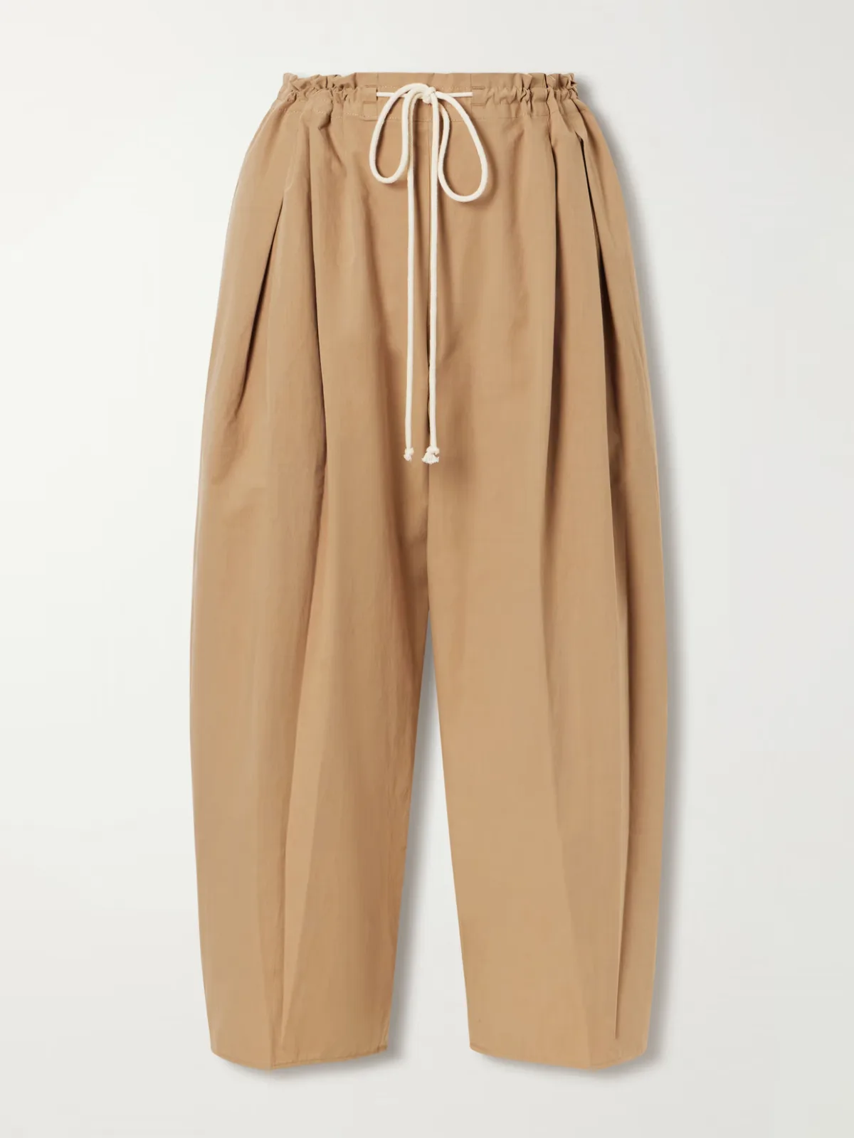 Organic Cotton-Poplin Wide-Leg Pants