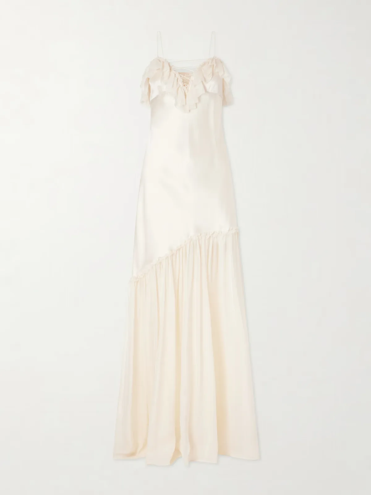 Elaria Ruched Silk Maxi Dress