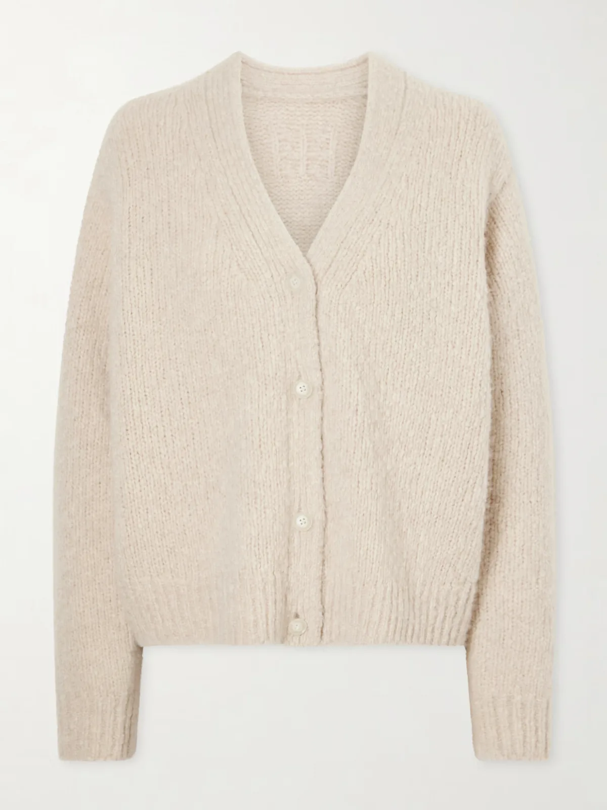 Lorana Wool and Cashmere-Blend Cardigan