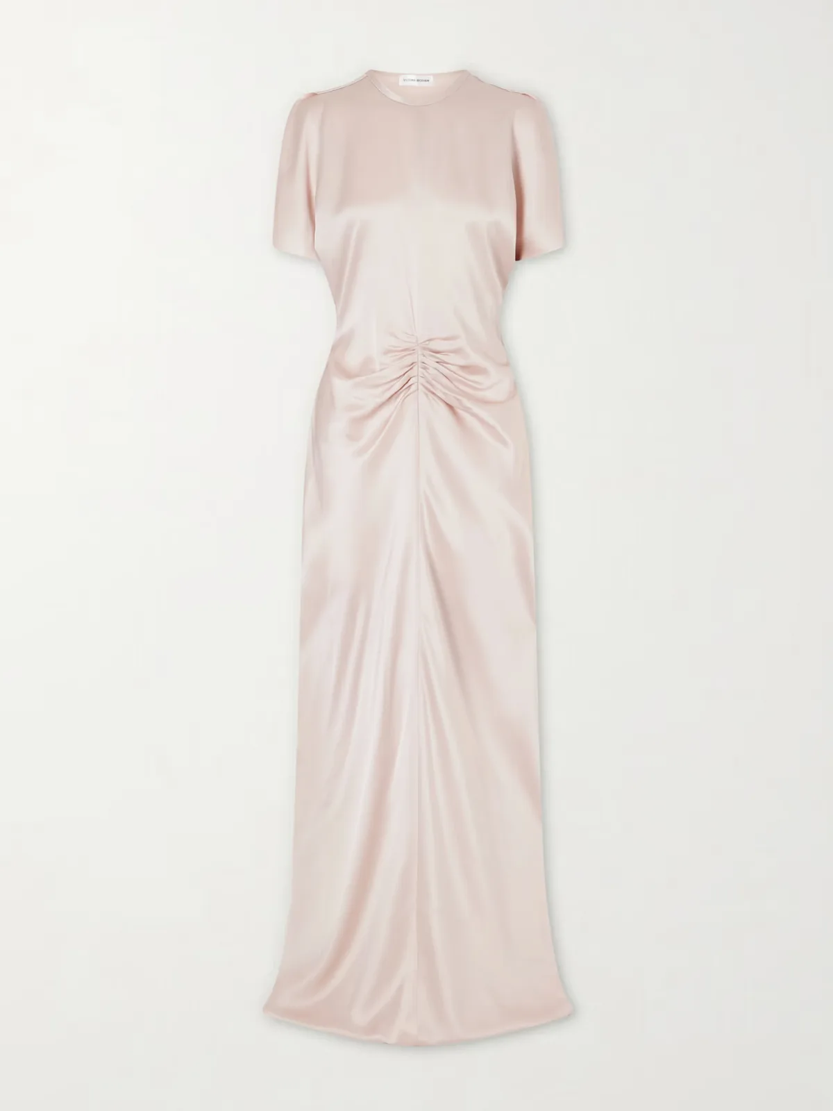 Isabella Ruched Satin Maxi Dress