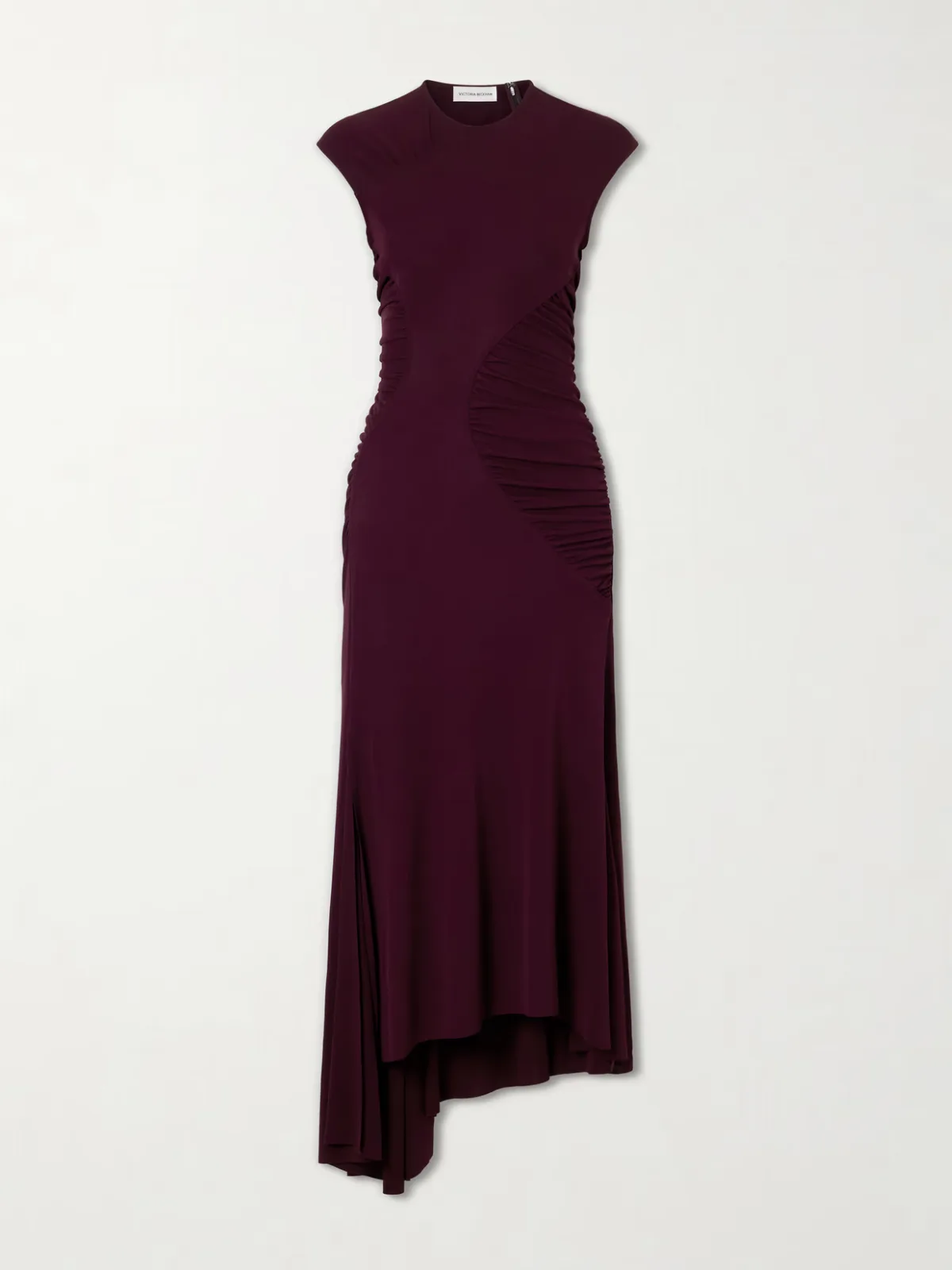 Gathered Jersey Midi Dress